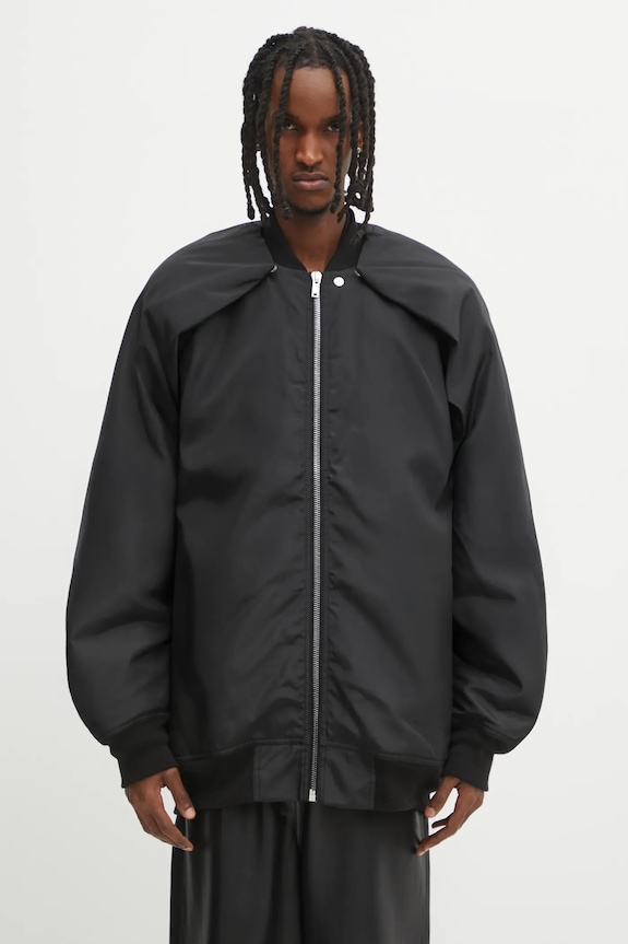 Rick Owens DRKSHDW kurtka bomber Convertible Jumbo Peter Flight bez kaptura czarny DU02E7789.NCV