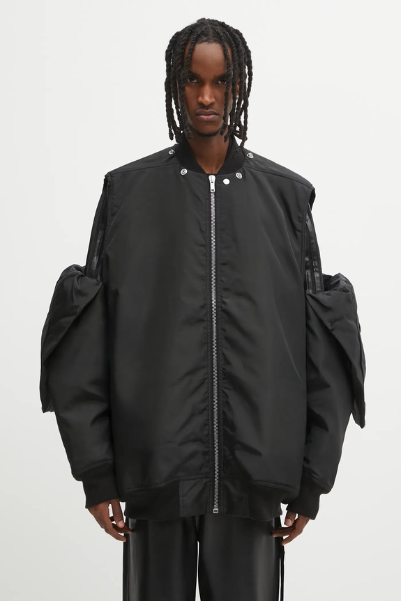 Rick Owens DRKSHDW kurtka bomber Convertible Jumbo Peter Flight czarny DU02E7789.NCV