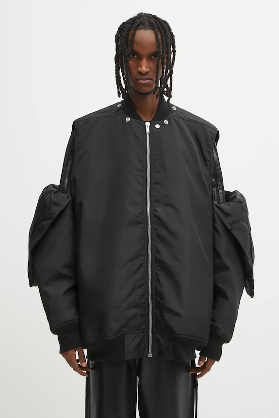 Rick Owens DRKSHDW kurtka bomber Convertible Jumbo Peter Flight czarny DU02E7789.NCV