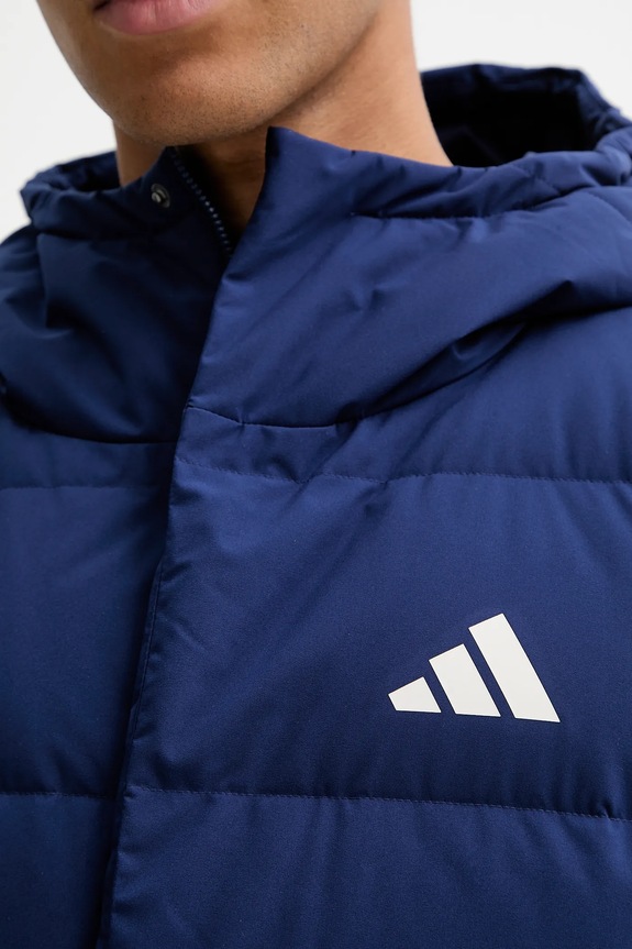 Μπουφάν με επένδυση από πούπουλα adidas Helionic JX0581 μπλε