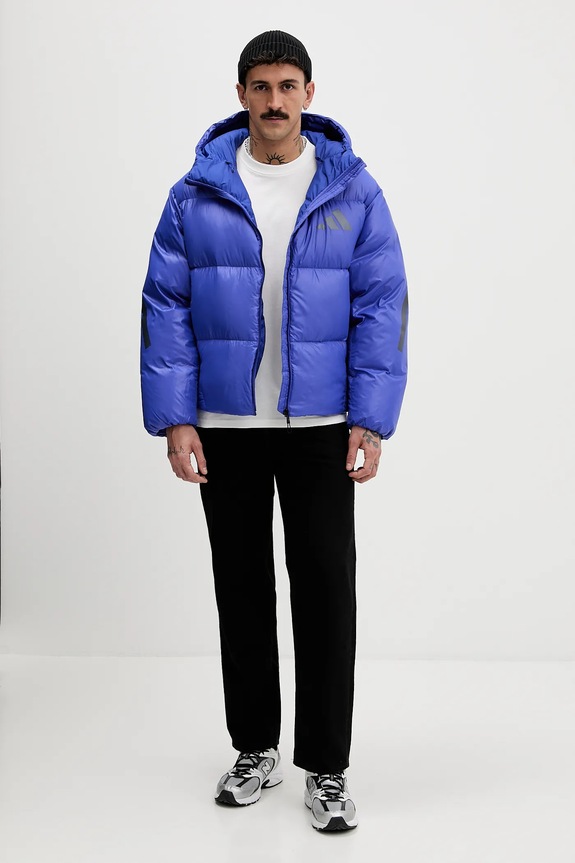 Μπουφάν με επένδυση από πούπουλα adidas adidas x Z.N.E JW1515 μπλε AW25