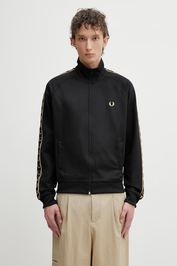 Fred Perry felső aplikációval fekete J5557