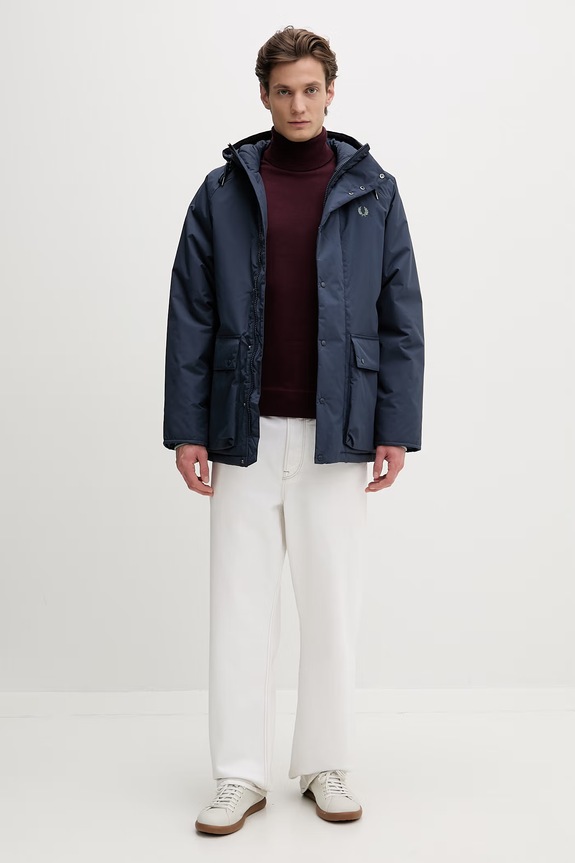Fred Perry geacă J8519 bleumarin AW25