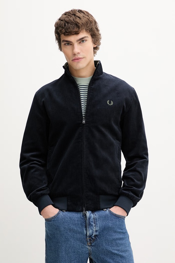 Fred Perry geacă din velur cu captuseala bleumarin J8546