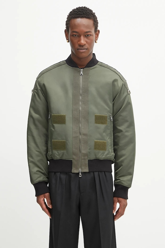 Andersson Bell giacca bomber Flight Layered Washed Bomber isolamento leggero verde awa708m