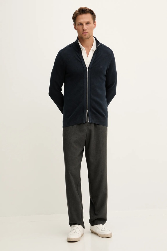 Marc O'Polo cardigan din bumbac M28502361026 bleumarin AW25