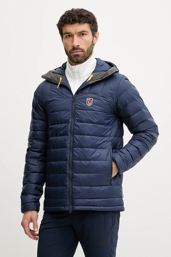Páperová bunda Fjallraven Expedition jemné zateplenie tmavomodrá F86121