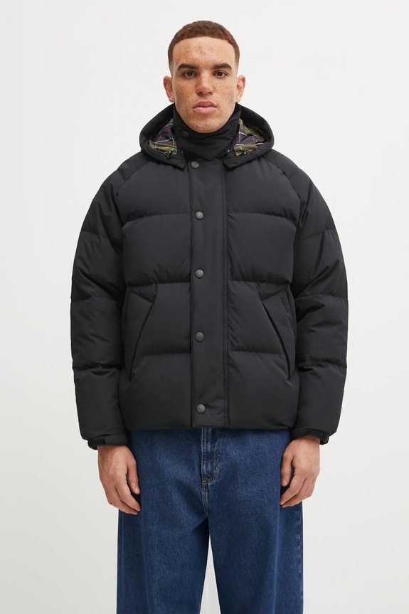 Pernata jakna Barbour OS Down Transport Puffer Jacket pernata podstava crna MQU1799BK11