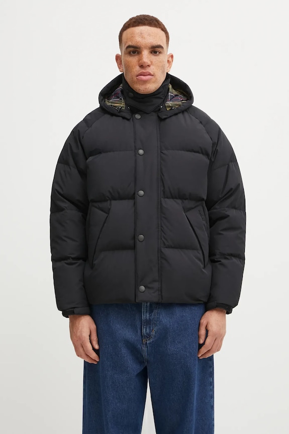 Pernata jakna Barbour OS Down Transport Puffer Jacket pernata podstava crna MQU1799BK11