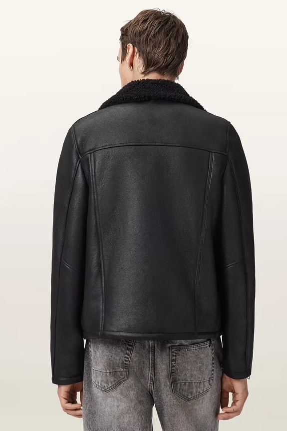 Шкіряна байкерська куртка AllSaints CORREZ M022LD