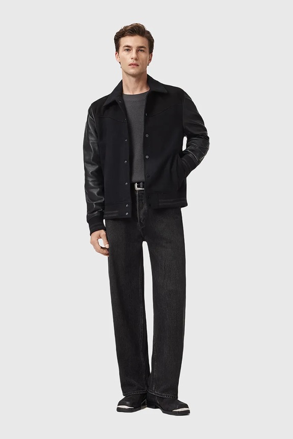 Шкіряна куртка AllSaints ENDLETON M012LC