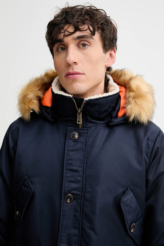 Guess Jeans parka granatowy M5BL10.WHAA2