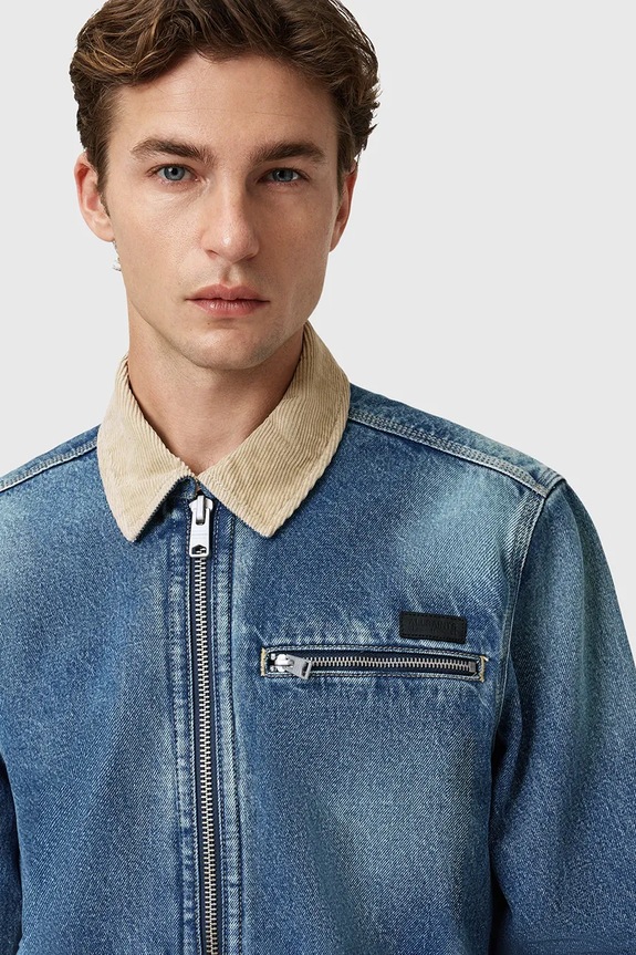 AllSaints kurtka jeansowa ROTHWELL M030OD niebieski AW25