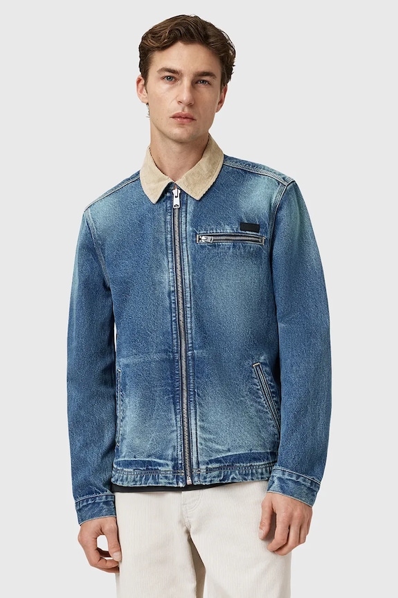 AllSaints kurtka jeansowa ROTHWELL niebieski M030OD