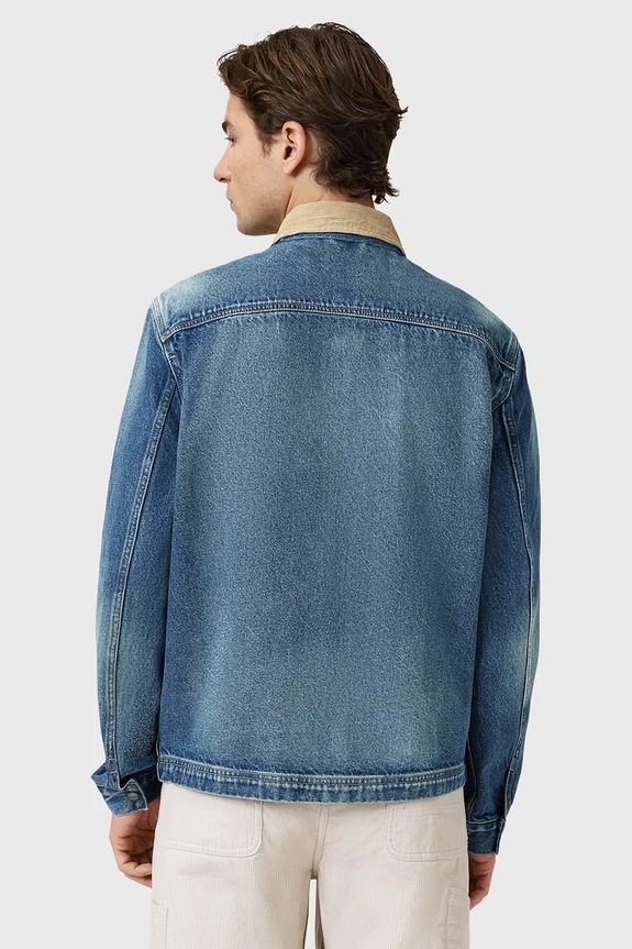AllSaints kurtka jeansowa ROTHWELL M030OD niebieski