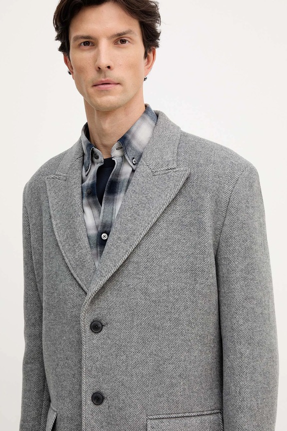 Trussardi cappotto con lana grigio 0000M000001N