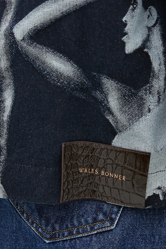 Wales Bonner kurtka bawełniana Jet Zip Jacket UA25DE02.CO02.504 granatowy