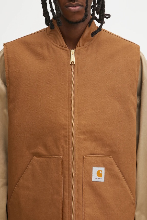 Prsluk Carhartt WIP Classic Vest smeđa I035695.HZ01