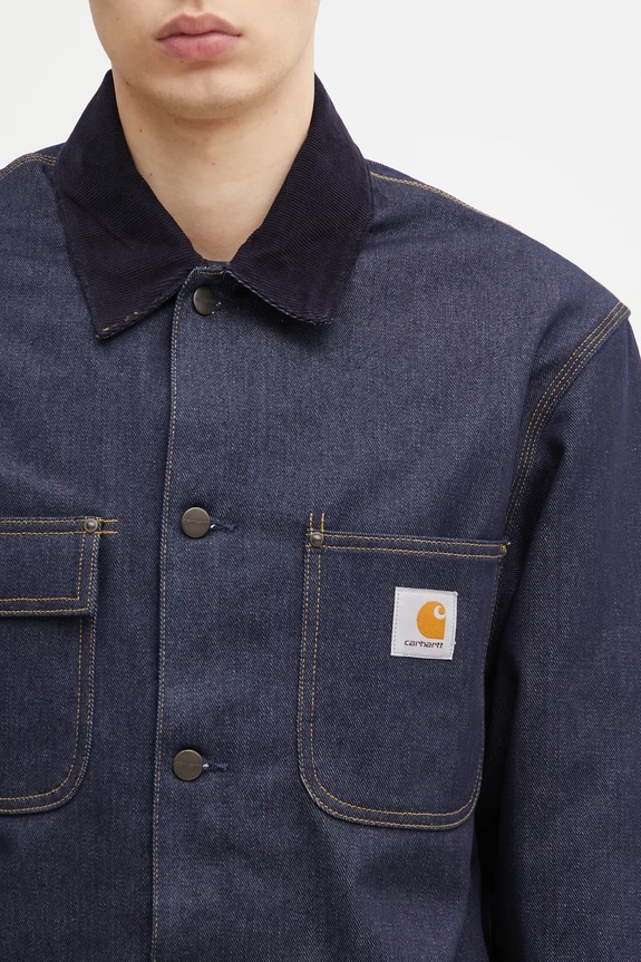 Carhartt WIP giacca di jeans OG Chore Coat blu navy I035877.45301