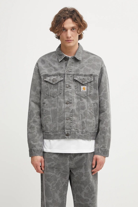 Carhartt WIP giacca di jeans Duck Helston Jacket non isolato grigio I033766.2I30H