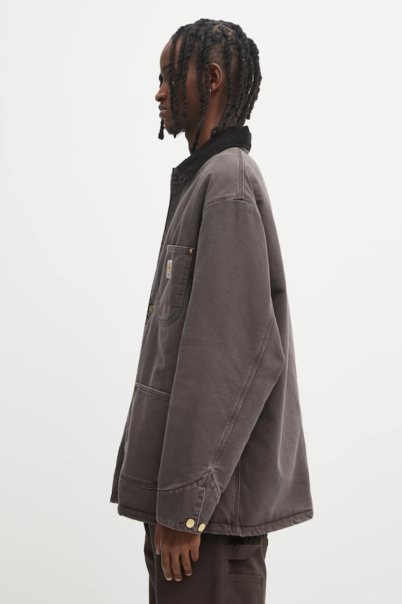 Pamučna jakna Carhartt WIP OG Chore Coat I035613.1YL4O smeđa AW25