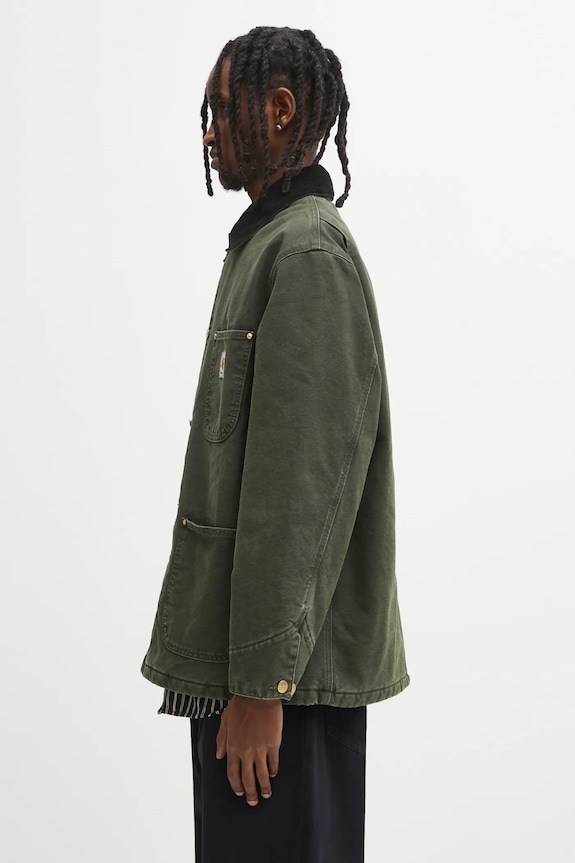 Carhartt WIP kurtka bawełniana OG Chore Coat I035613.3CM4O zielony AW25