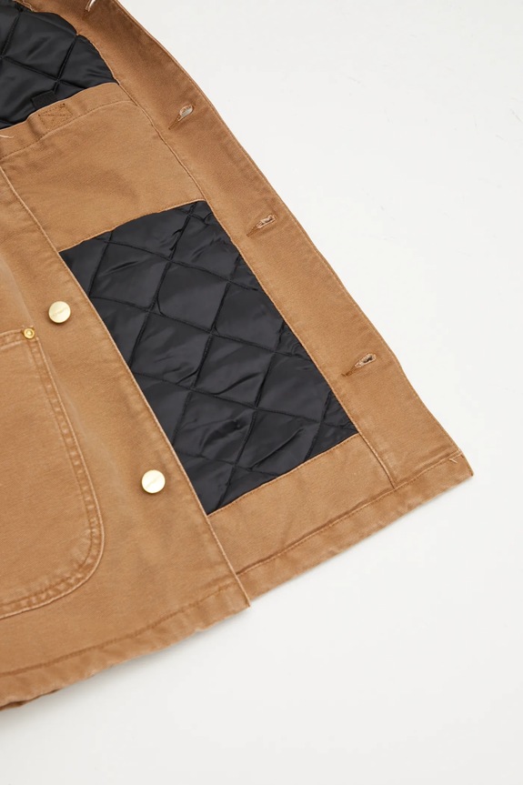 Carhartt WIP kurtka bawełniana OG Chore Coat I035613.00S4O brązowy