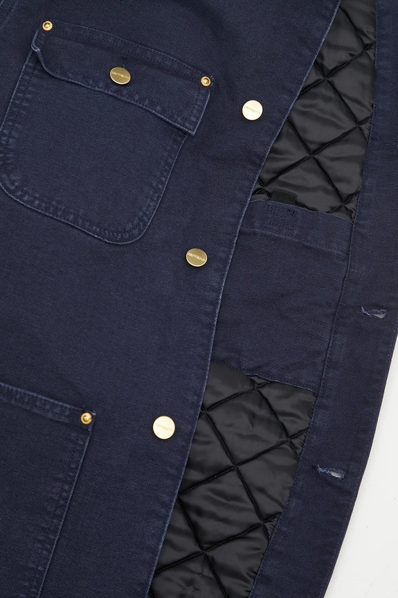 Carhartt WIP kurtka bawełniana OG Chore Coat I035613.0DI4O granatowy
