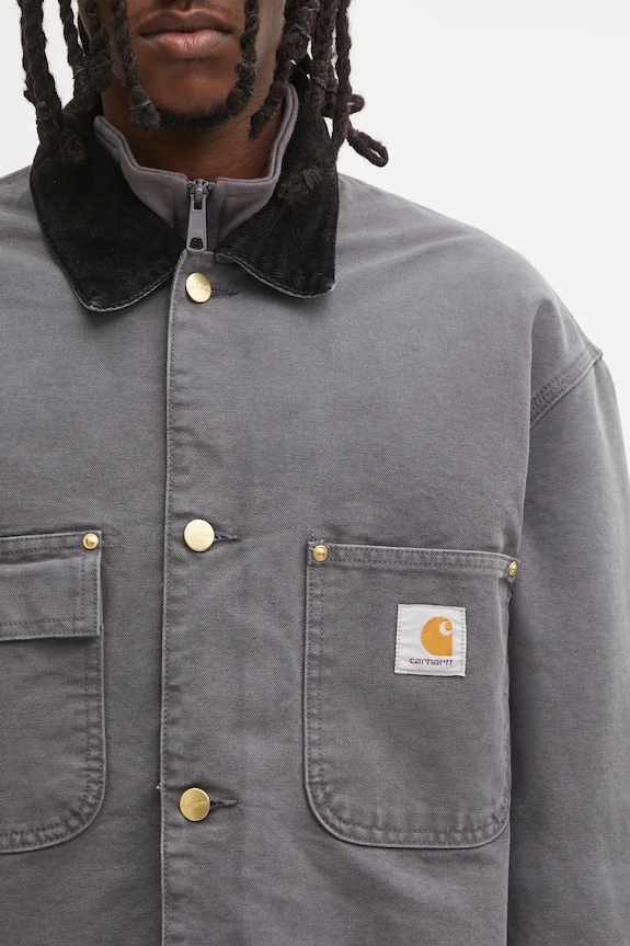 Carhartt WIP kurtka bawełniana OG Chore Coat szary I035613.3CL4O