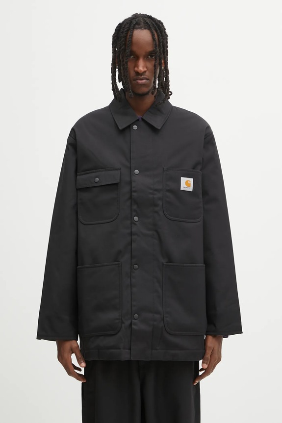 Carhartt WIP kurtka Leroy Chore Coat bez kaptura czarny I035343.89XX