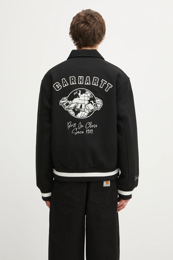 Clothing Carhartt WIP jacket with wool World Class Varsity I035432.89XX black