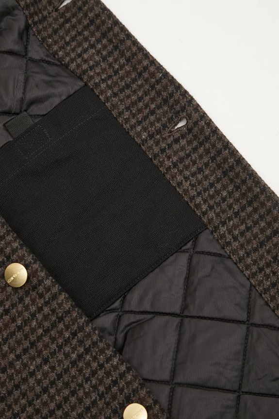 Μπουφάν με προσθήκη μάλλινου υφάσματος Carhartt WIP Lowis Chore Coat I035344.35MXX καφέ