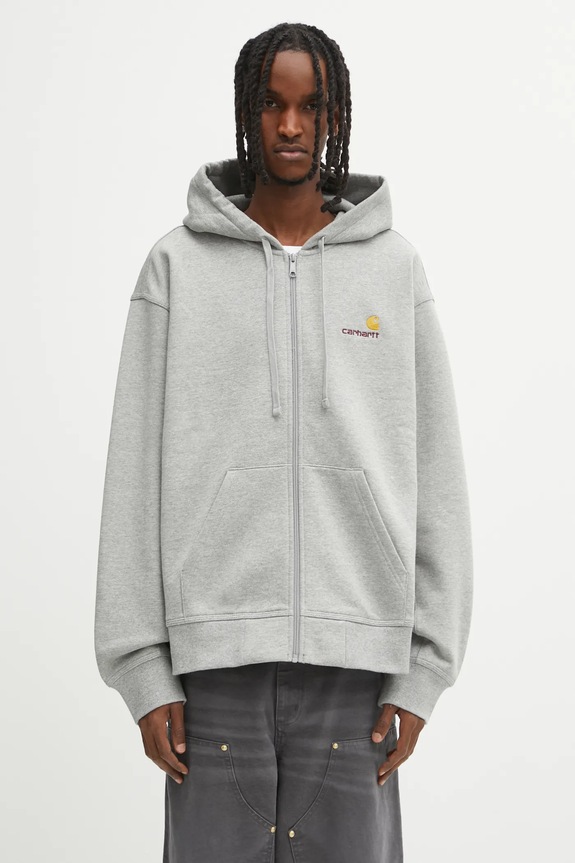 Кофта Carhartt WIP Hooded American Script Jacket остальные серый I033063.V6XX