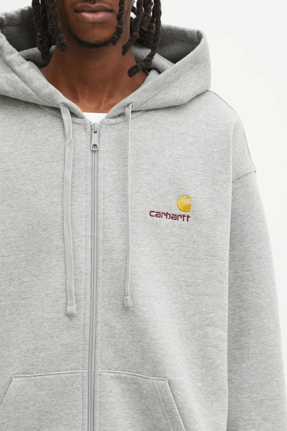 Кофта Carhartt WIP Hooded American Script Jacket серый I033063.V6XX