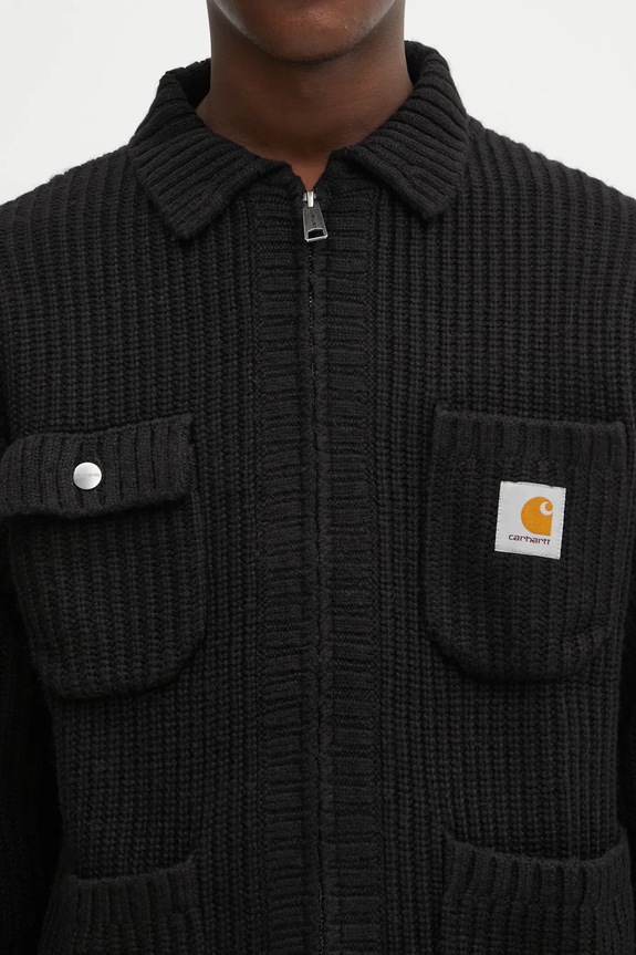 Кардиган с добавлением шерсти Carhartt WIP Chore Knit Jacket чёрный I035399.89XX