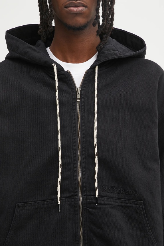 Bavlnená bunda No Problemo Ripstop Workwear čierna NP7015004