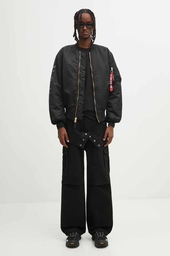 Oboustranná bomber bunda No Problemo x Alpha Industries No War MA-1 NP7113504