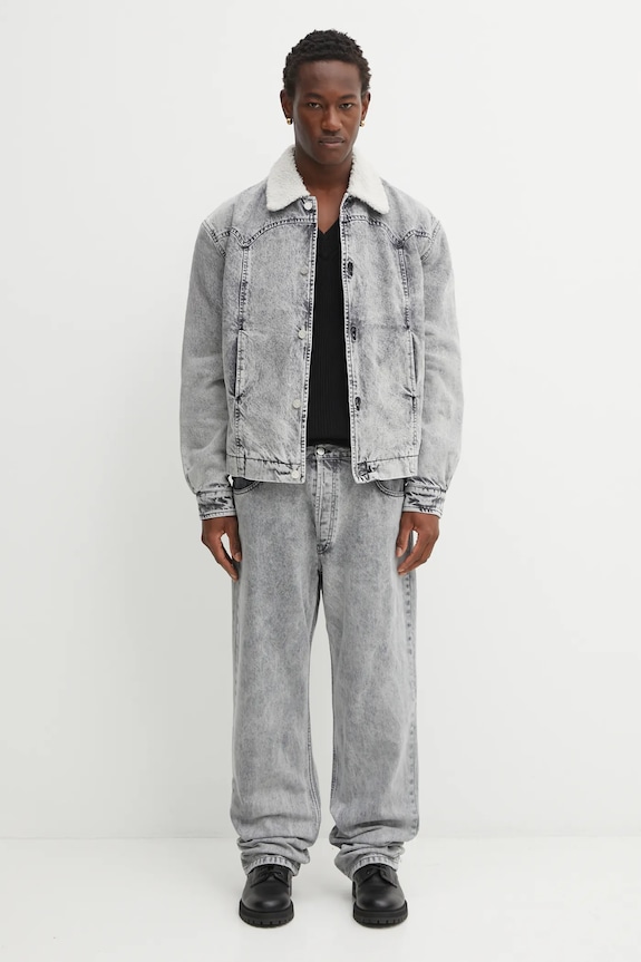 Rifľová bunda Aries Sherpa Denim Car Coat AR7120004