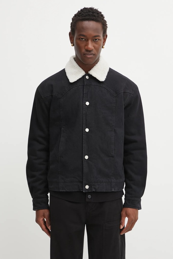 Aries denim jacket Sherpa Denim Car Coat without black AR7120004