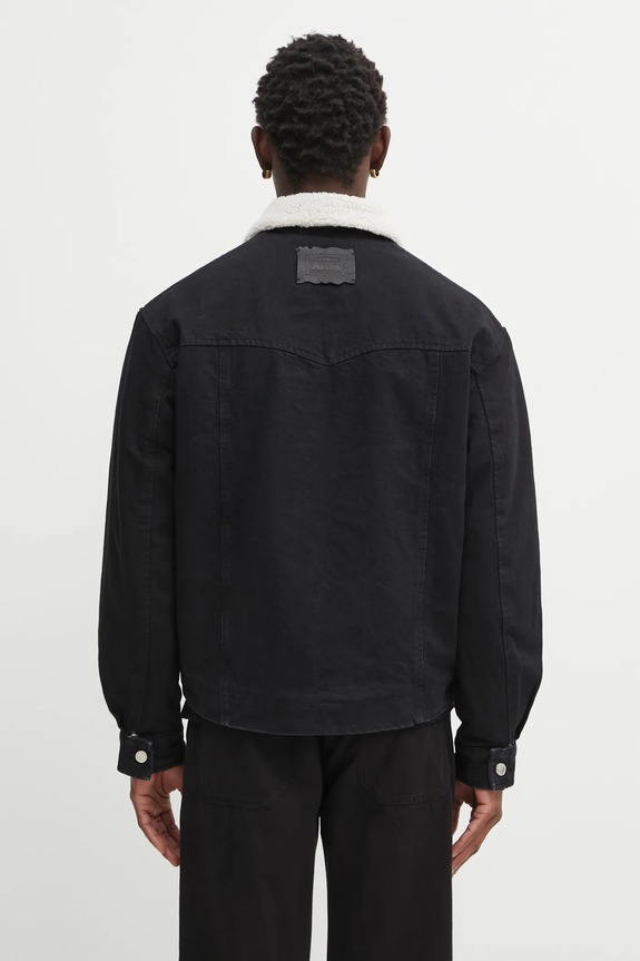 Îmbrăcăminte Aries geacă jeans Sherpa Denim Car Coat AR7120004 negru