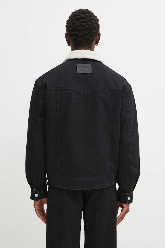 Îmbrăcăminte Aries geacă jeans Sherpa Denim Car Coat AR7120004 negru
