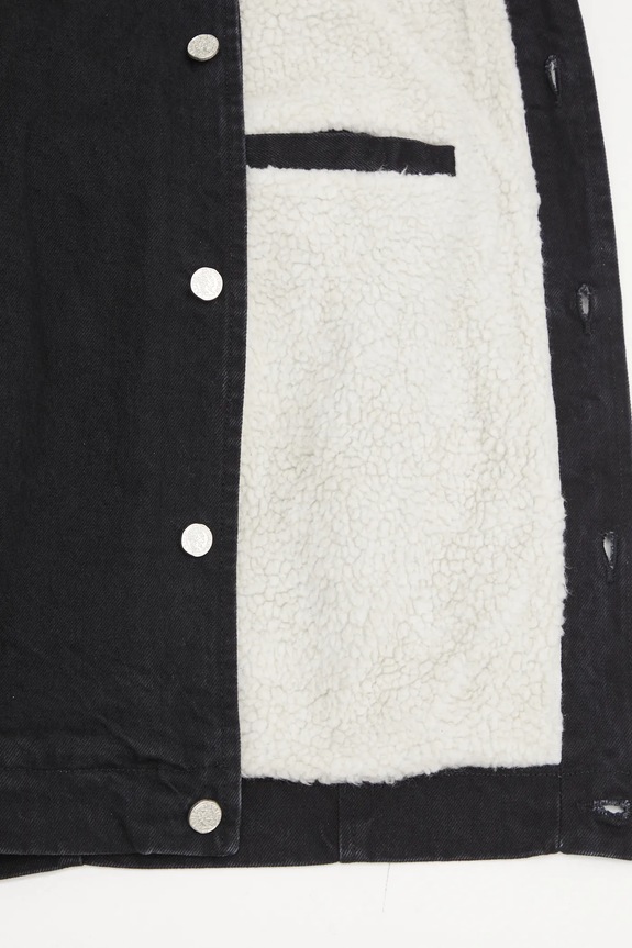 Aries denim jacket Sherpa Denim Car Coat AR7120004