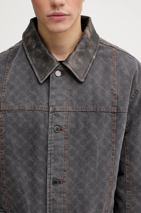 Daily Paper jachetă de bumbac Monogram Workwear gri 2523035