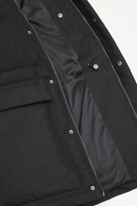 Μπουφάν Daily Paper Oba Monogram Puffer 2521155 μαύρο
