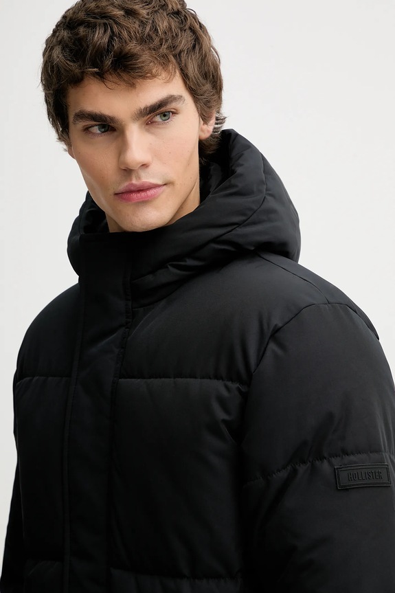 Μπουφάν Hollister Co. μαύρο KI332.5072.900