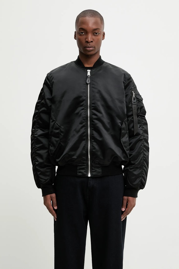 Alpha Industries 766027 Куртка-бомбер для мужчин без капюшона чёрный 766027