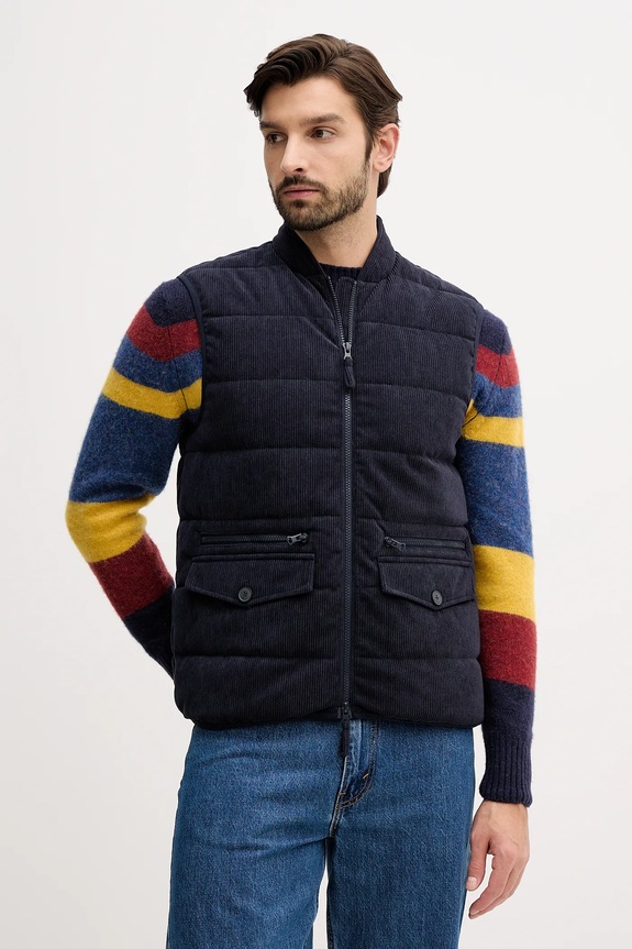 Αμάνικο μπουφάν United Colors of Benetton μόνωση σκούρο μπλε 2EMRUJ00T