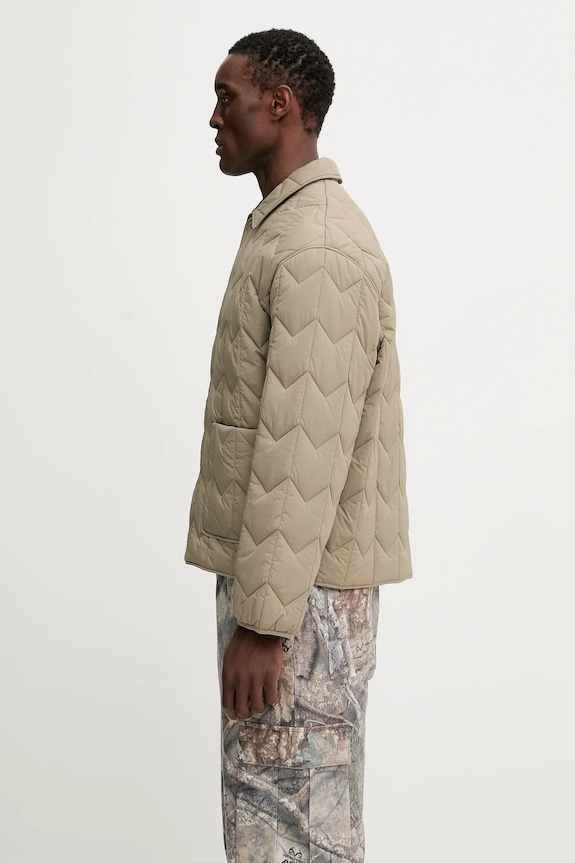 Bunda Maison Kitsuné Quilted PM02104WW9067 béžová AW25