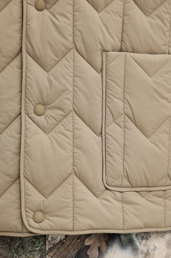 Bunda Maison Kitsuné Quilted PM02104WW9067 béžová