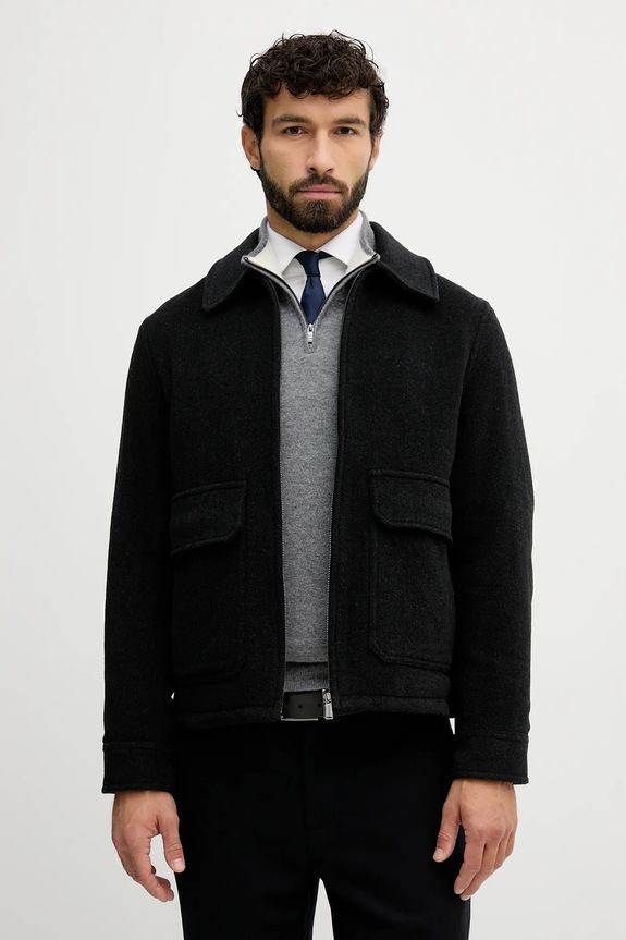 Trussardi giacca con lana non isolato nero R003M000018N